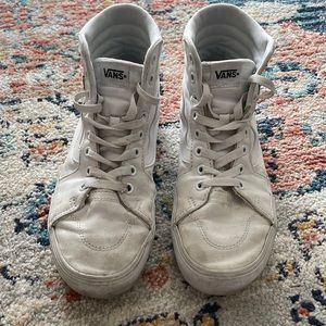 Vans white high top, women’s 9